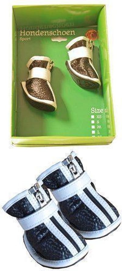 Hondenschoenen Sport Zwart/Wit - XS