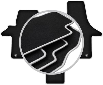 CARLUX-SILVER automatten voor: VW Transporter T5 Caravelle 2-zits (2003-2015)