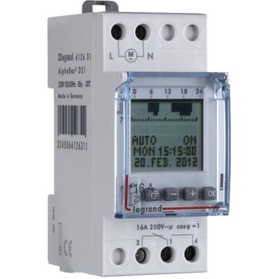 Legrand 412654 DIN-rail schakelklok Digitaal 230 V 4000 W
