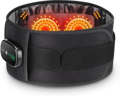 Warmteband - Infrarood Warmtegordel – Verwarmde Rugband - Draadloze verwarmingsmat met massager - Oplaadbare lage rugmassager - Rugbrace verwarmingsmat - Voor verlichting van rugpijn - Verwarmde rugsteungordel - Met 3 verwarmings en vibratiestanden