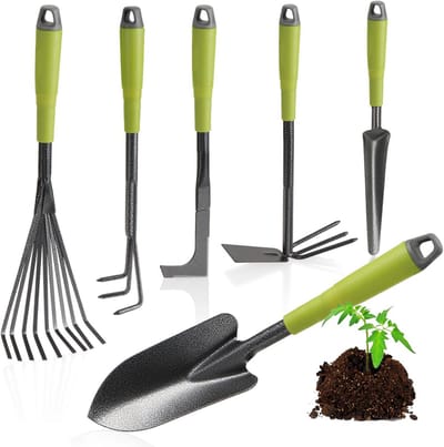 6-delige Tuinaccessoireset: Compleet Gereedschap voor Tuinonderhoud en Planten