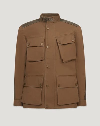 Belstaff Trackmaster Zandkleurige Waterdichte Gewaxte Jas - Jas