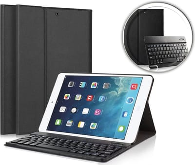 Hoes met Toetsenbord geschikt voor iPad Air 2 - Book Case Cover Zwart