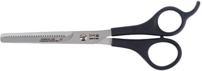 DKS Pro Academy 111 Coupeschaar 6.0 Inch – Professionele Uitdunschaar – 35 Tanden – 420 RVS – Rechtshandig – Zwart/Zilver