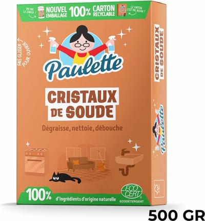 Paulette - Soda Crystals - Natuurlijke ontvettende reiniger en Ecocert - 500 g