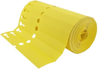CombiCraft Blanco PVC Sleufetiketten geel, 200 x 20 mm, 200 micron - 1000 stuks op rol