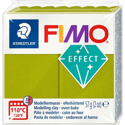 FIMO effect ovenhardende boetseerklei standaard blokje 57 g - metallic groen