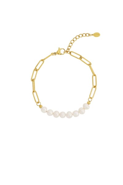 Goudlief Parel Elegance Armband - Roestvrij staal - Verkleurt niet - Cadeau - Goudlief.nl