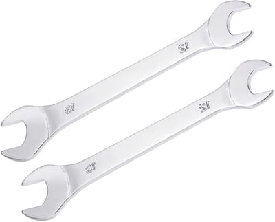 Dunne dubbele steeksleutel 12mm x 13mm voor smalle moeren en krappe ruimtes, 2-delige set voor precisiewerk