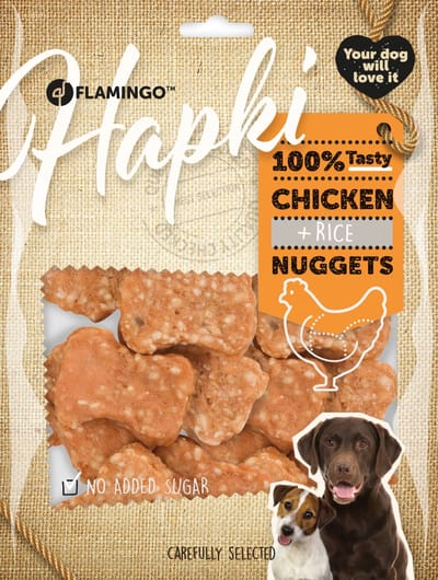Hapki Nuggets met Kip & Rijst - 400g - Hondensnacks
