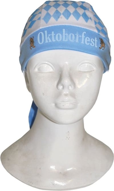 Verkleed Beieren bandana/hoofd zakdoek - Oktoberfest - blauw/wit - volwassenen - hoeden