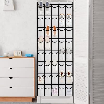 Opbergtas / Multifunctionele deurtas voor schoenen / Opbergtas voor aan de deur / Opbergtas met 40 vakken 67*195CM Wit