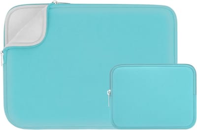 Laptop Sleeve Tas met Kleine Tas Geschikt voor 15"-15.4" MacBook en Ultrabook - Blauw en Upgrade Versie