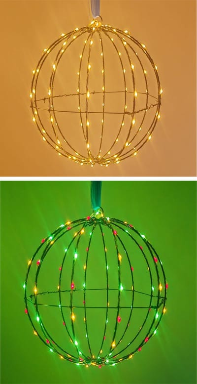 Lichtbol met zwart metalen frame 50 cm