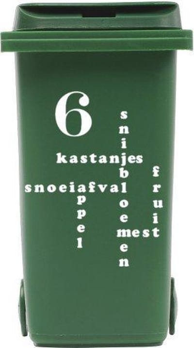 Sticker voor kliko container Gft met huisnummer | Rosami