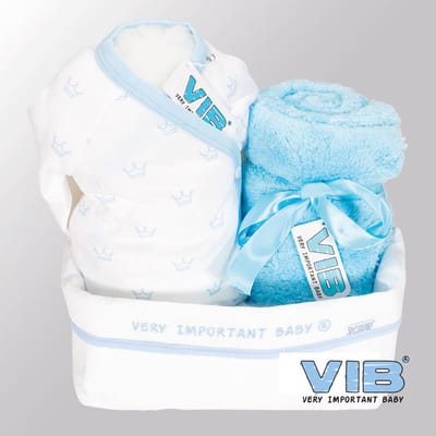 VIB® - Giftset Commodemandje - Boy Blanket Blue - Babykleertjes - Baby cadeau - zwangerschap aankondiging - geboorte cadeau