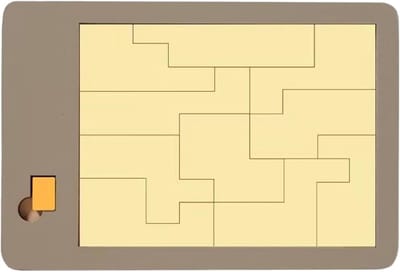 Houten Tangram - Geometrische Puzzel - Hersentraining Kinderen - Natuurlijk Materiaal - 10 x 15 cm - Multicolor