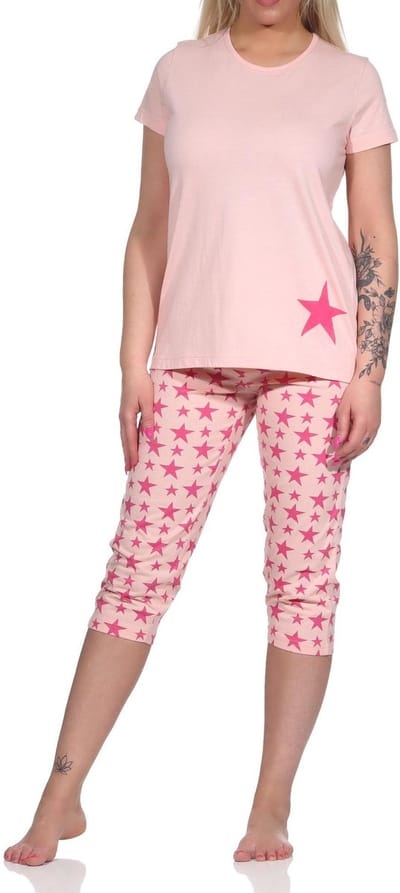 Dames capri pyjama, pyjama met sterren - 112 204 10 735