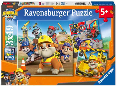 Ravensburger legpuzzel Rubble & Crew - 3x49 stukjes puzzelplezier.