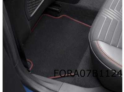 Ford Fiesta VII/ Puma Mattenset (L+R) achterzijde (metal grey/ rood) Origineel! 2478661