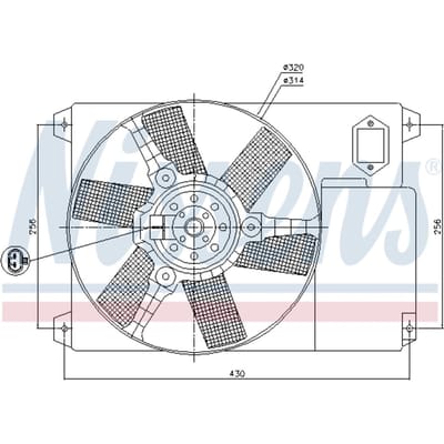 Koelventilatorwiel, motorkoeling NISSENS 85020