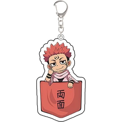 Pour Anime JJK Fushiguro Megumi Gojo Satoru Zenin Mai Nanami Kento Inumaki Toge Porte-clés Acrylique Accessoires de Sac à Dos Cadeau brown