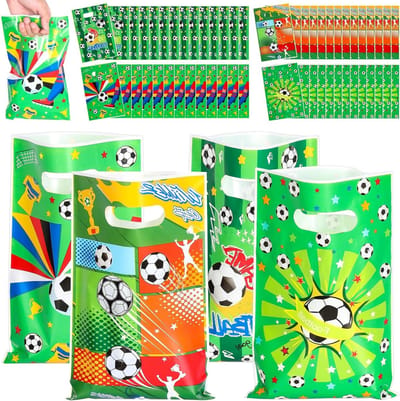 Voetbalfeestzakjes voor knutselen en souvenirs - 52 stuks voor een onvergetelijk feest