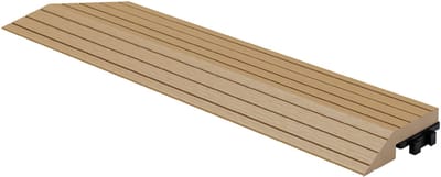 WPC randstrook 38x2x7,5 cm voor WPC vloertegel hoek links teak ML design