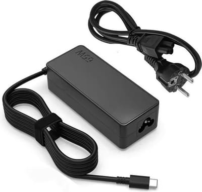 65W USB-C Voeding - Oplader - Adapter voor Lenovo - Asus - Acer - Dell - HP - Macbook - Toshiba - Medion - ook fijn om snel je telefoon op te laden - geschikt voor de meeste apparaten met een USB-C aansluiting - 3 jaar Garantie