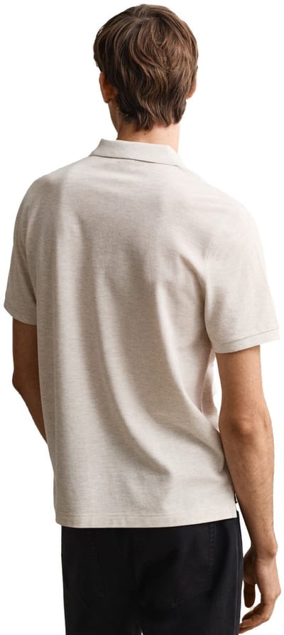 Gant poloshirt korte mouw beige