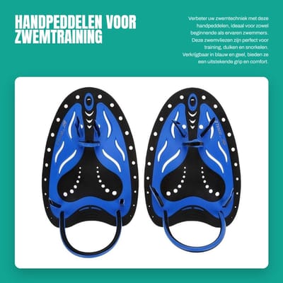 Dailygoods- Zwemvliezen Handpeddelen - Trainingsvinnen - Duikuitrusting - Ideaal voor Zwemmen/Duiken/Snorkelen - Maat M/L - Hoogwaardige Materialen - Handzwemvliezen