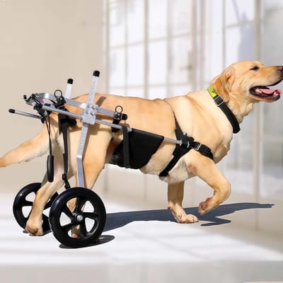 Hondenrolstoel Achterpoten - Mobiliteitshulp Huisdier - Ondersteuning Lopen - Verstelbaar Aluminium Frame - Lichtgewicht Ontwerp