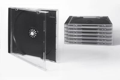CD Jewel Cases - Opbergdozen - Media Opslag - Glashelder Deksel - 50 Stuks - Zwart Transparant