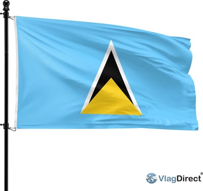 VlagDirect - Sint Lucia vlag - Saint Lucia vlag - 90 x 150 cm