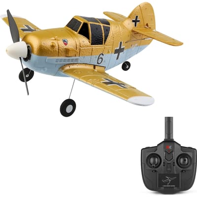 WLtoys A250 RC avion 2.4GHz 4CH avion RC 6 axes gyroscope planeur avion jouets de vol modèle BF109 jaune