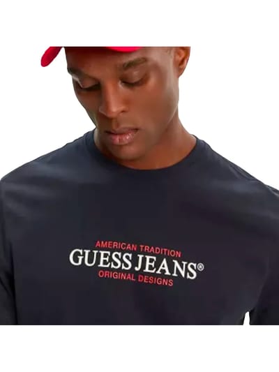 Guess Jeans Gj Cn Reg American Trad T-shirt Met Korte Mouwen Blauw S Man