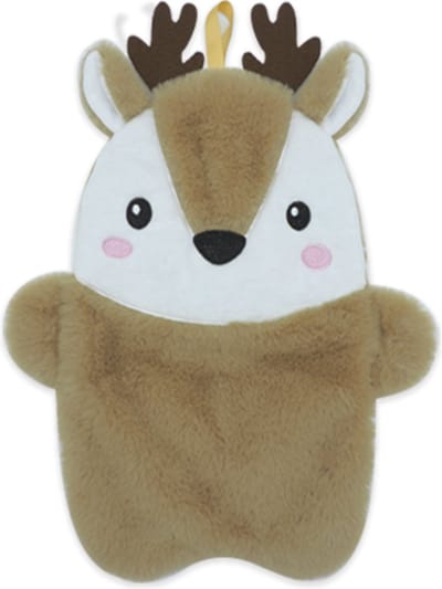 "Warmwaterkruik Rendier – 1L – Super Zacht – Kerstcadeau – Warmwaterfles"