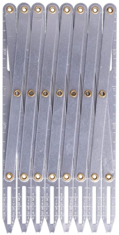 Expanding Sewing Meter - Aluminium Buttonhole Spacer - Multifunctionele Equidistant Meetlat - Markering Tool voor Creatieve Projecten