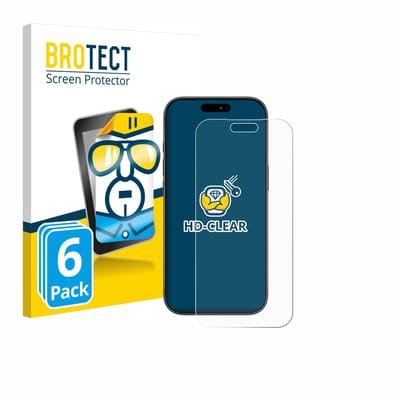BROTECT - Screenprotector voor Apple iPhone 17 Pro Max - Folie Beschermfolie transparant 6 Stuks