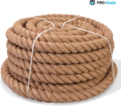 Hoogwaardig Jute Touw – dikte 30 mm – Lengte 10 meter – 100% natuurlijk product