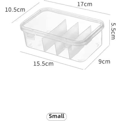 Transparante Datakabel Organizer Case Classificatie Stofdichte Kaart Organizer met Deksel Rommel Verzamelbak voor Kantoor Thuis white