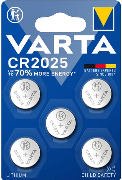 Varta LITHIUM Coin Batterijen CR2025 Blister - 4 x 5 stuks - Voordeelverpakking