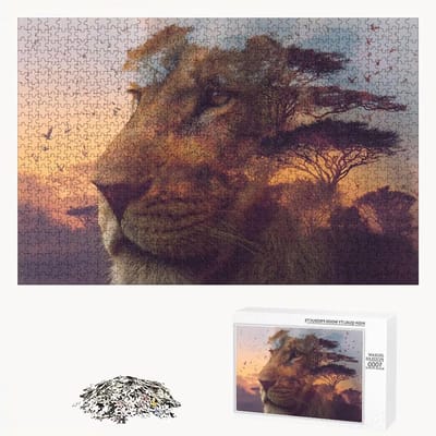 Houten Puzzel - 3000 Stukjes - Ontspanning Thuis - Lindehout Kwaliteit - 111x87 cm - Meerkleurig