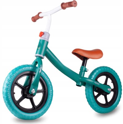 Playos® - Balansfiets - Turquoise - vanaf 2 jaar - tot 35 kg - Verstelbare Hoogte - Lichtgewicht - Foam Wielen - Antislip - Loopfiets - Balanceren - Balansfiets