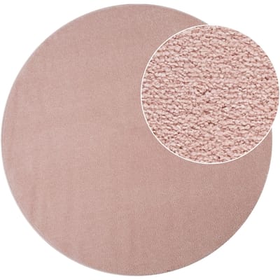 Tapijt Portivo roze 120 cm rond