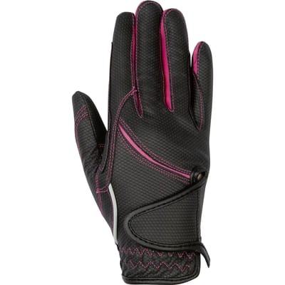 HKM Rijhandschoenen -Fashion- zwart/roze L