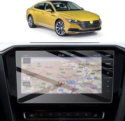 Screen Protector voor Volkswagen T-Roc, Golf 7, Arteon 2 en Tiguan 2 - 9.2 Inch, Gehard Glas, Krasbestendig, Vingerafdrukbestendig en Navigatiebescherming