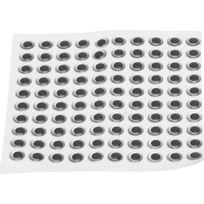 100 STuks Pak Vliegvissen Oog 9mm 3D Realistisch Vissen Ogen voor het Maken van Vis AasZilver zilver