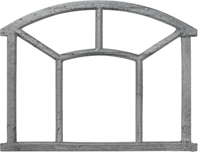 Schuurraam Decoratie - Gietijzeren raam - Decoratieve aanwending - Historisch model - 58 x 48 cm - Grijs