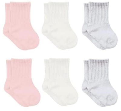 Katoenen 6 Paar Babysokken voor 0-6 Maanden - Stoppersokken voor Jonge Kinderen